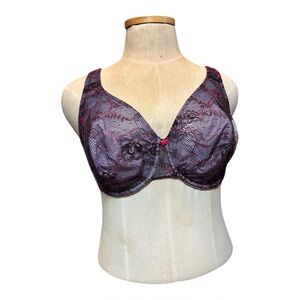CACIQUE LACE BRA 42DDD | Wired | Excellent condition | Black, Red & Lilac Colors